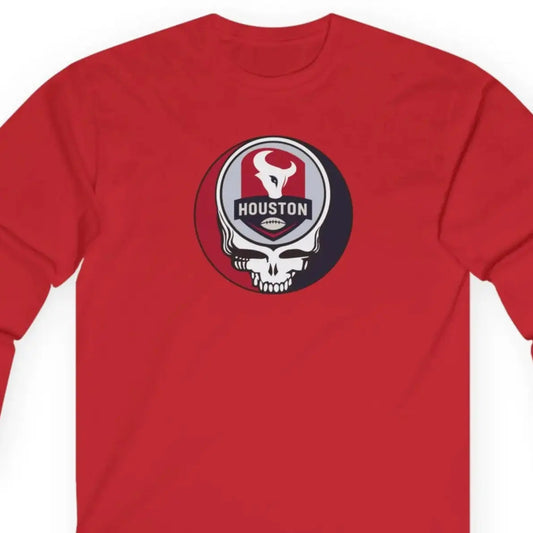 Grateful Dead Ultra-Cotton Long Sleeve Tee Houston Edition The Gridiron Collection
