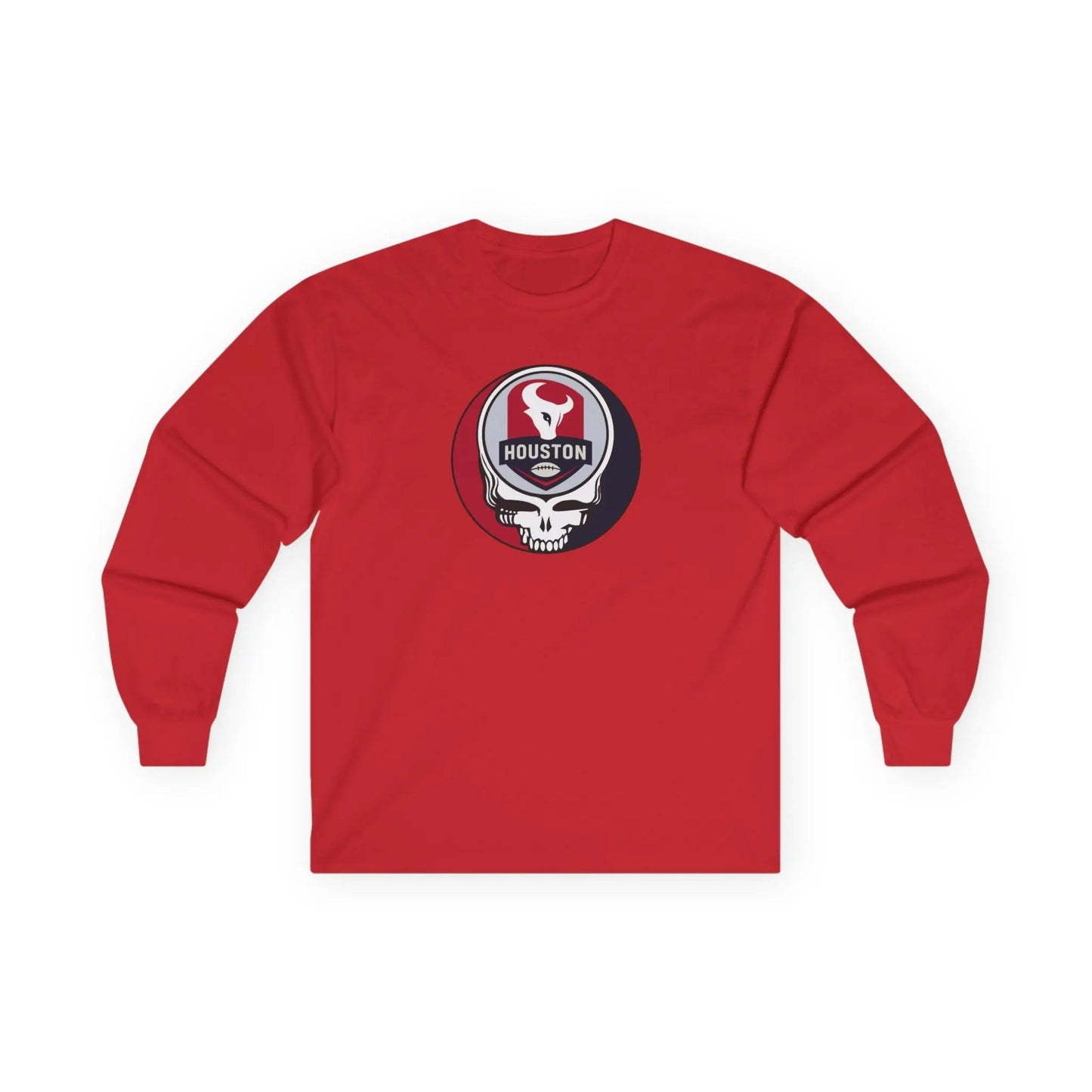 Grateful Dead Ultra-Cotton Long Sleeve Tee Houston Edition The Gridiron Collection