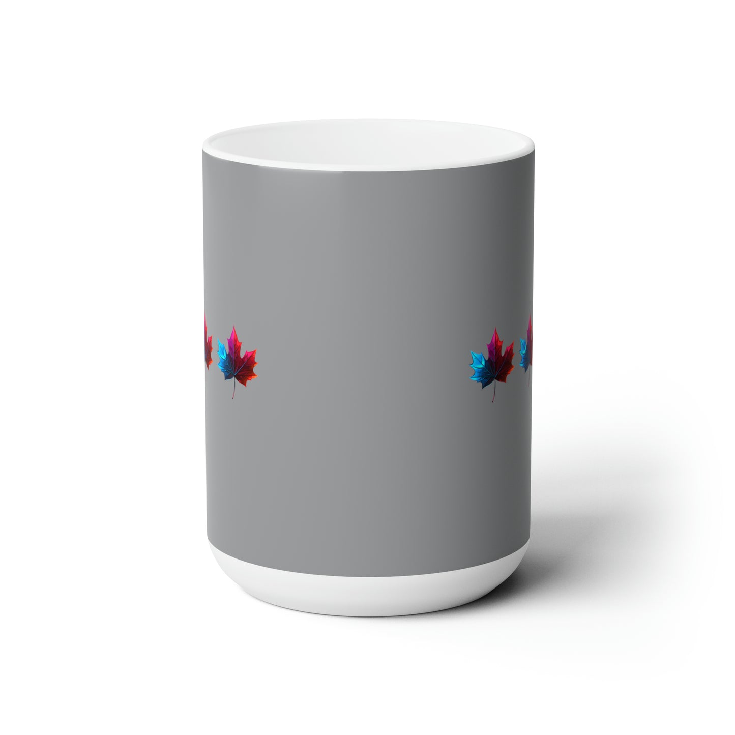 Canada Maple Leaf design Grey Christmas Ceramic Mug 15oz