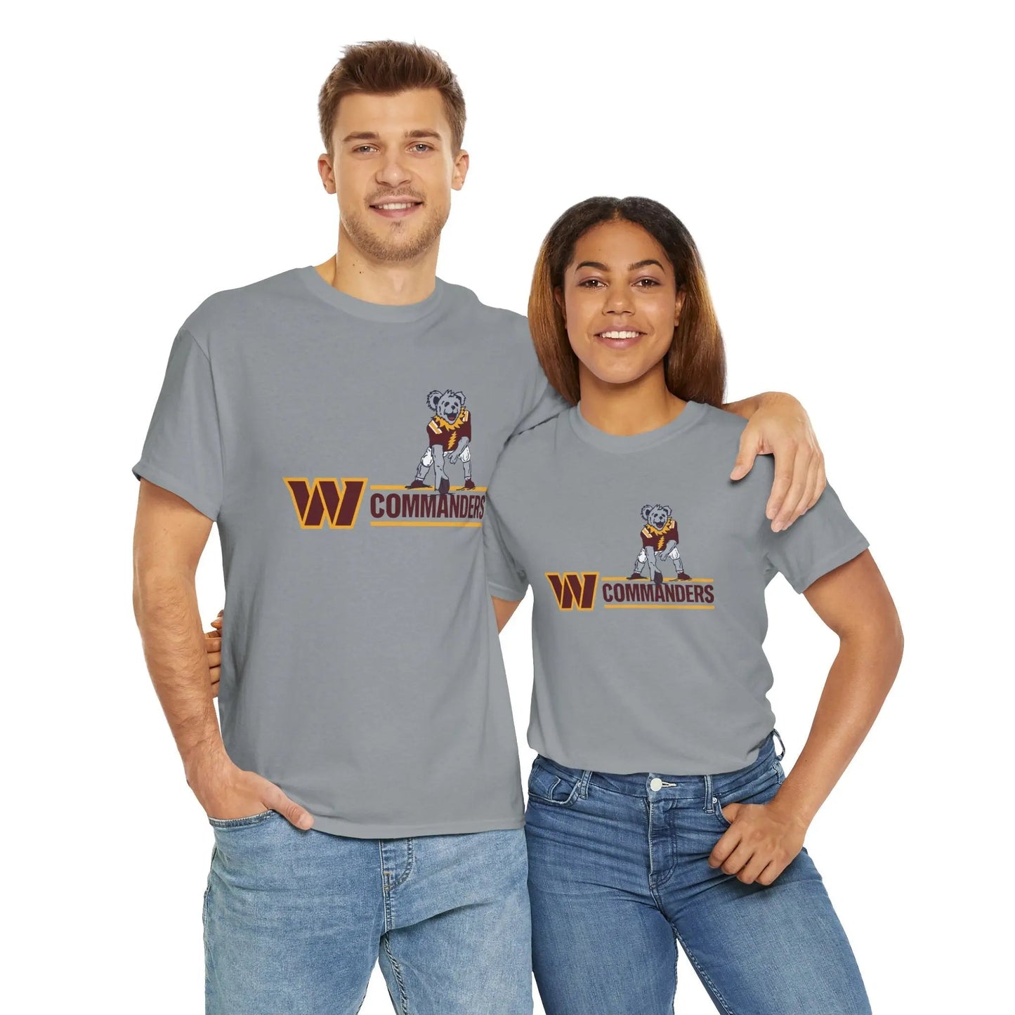 Washington Commanders Dancing Bear Grateful Dead T-Shirt The Gridiron Collection