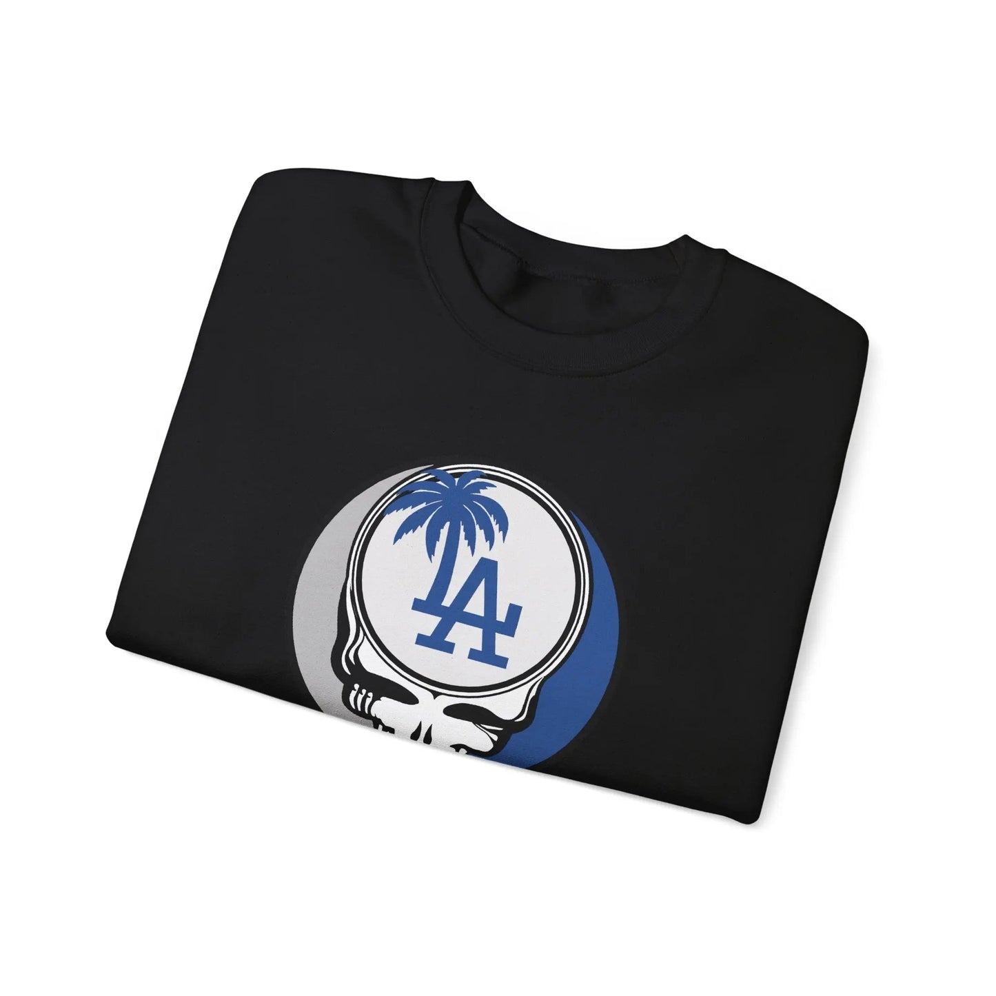 Grateful Dead Stealie Crewneck Sweatshirt Unisex Heavy Blend MLB The Ballpark Collection Los Angeles Baseball Edition