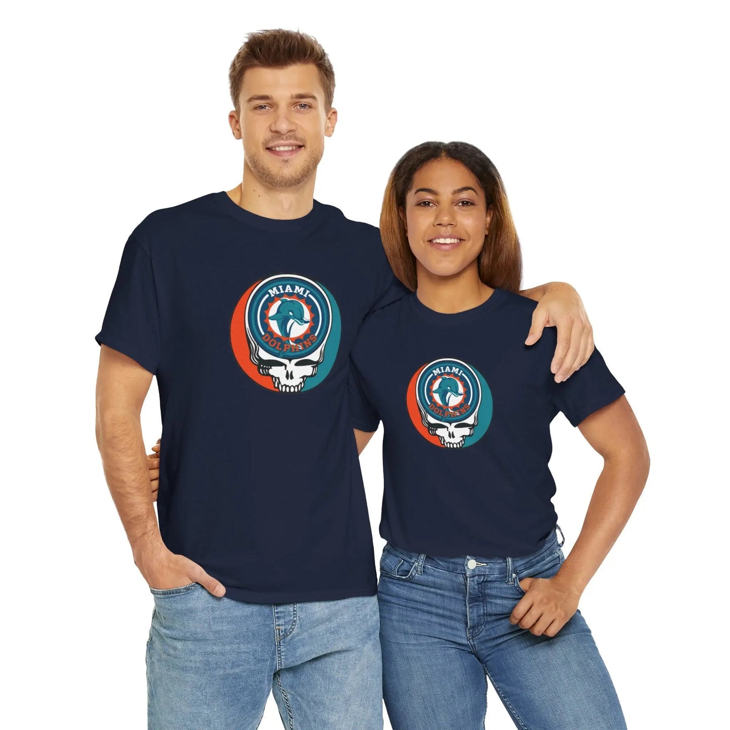 Miami Dolphins Steal Your Face T-Shirt Grateful Dead The Gridiron Collection
