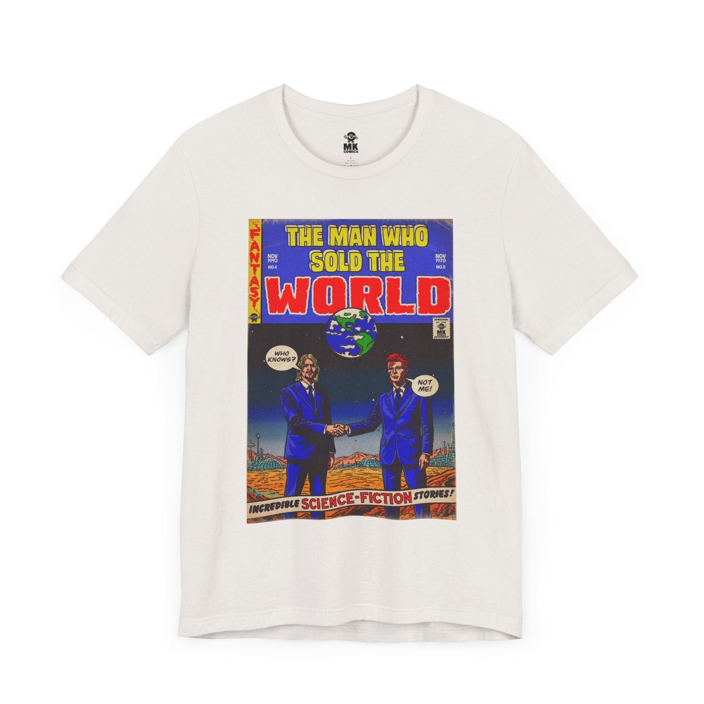 Bowie & Cobain The Man Who Sold the World Jersey Short Sleeve Tee Unisex