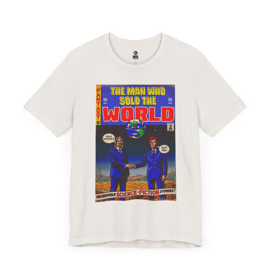 Bowie & Cobain The Man Who Sold the World Jersey Short Sleeve Tee Unisex