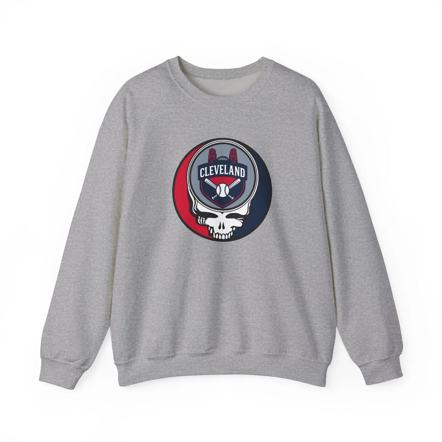 Cleveland Guardians Grateful Dead Stealie Crewneck Sweatshirt MLB The Ballpark Collection