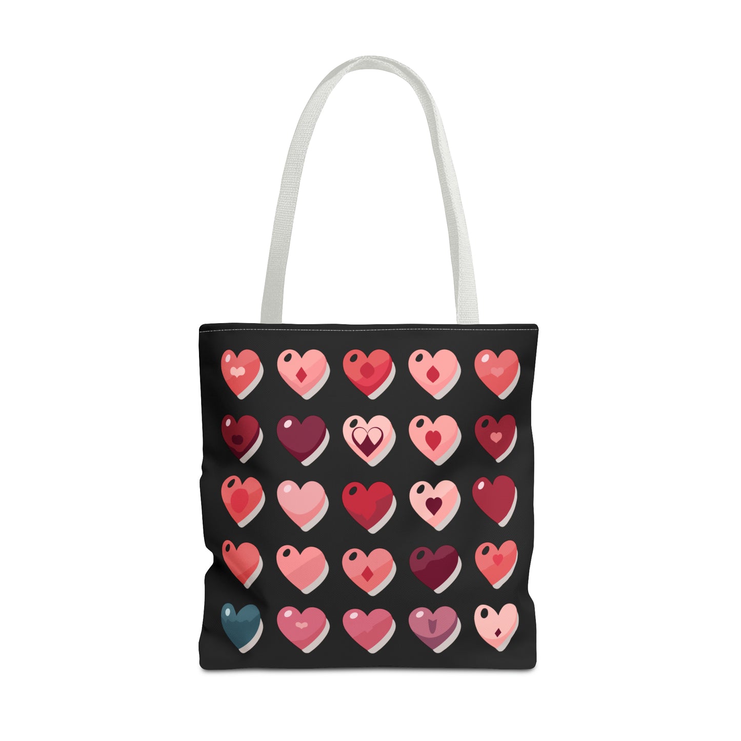 Valentine's black Tote Bag (AOP)