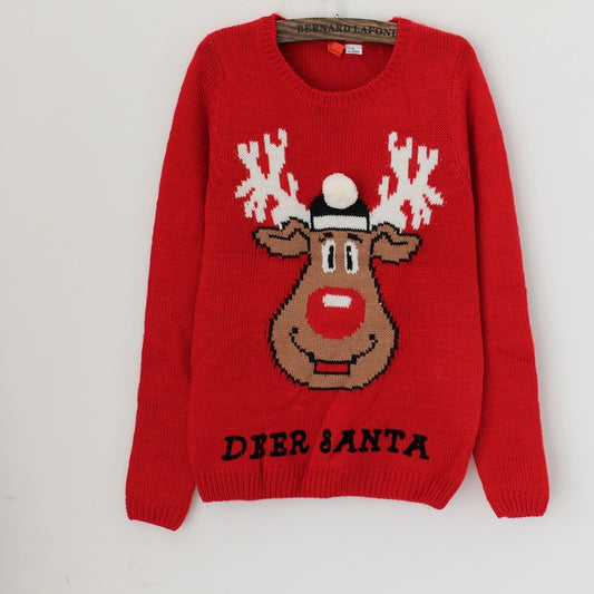 Christmas new bottomed sweater Knitting Acrylic Sweater