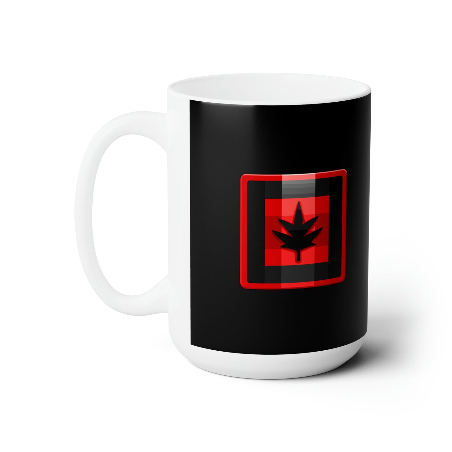 Black color with Canada maple leaf Christmas Ceramic Mug 15oz