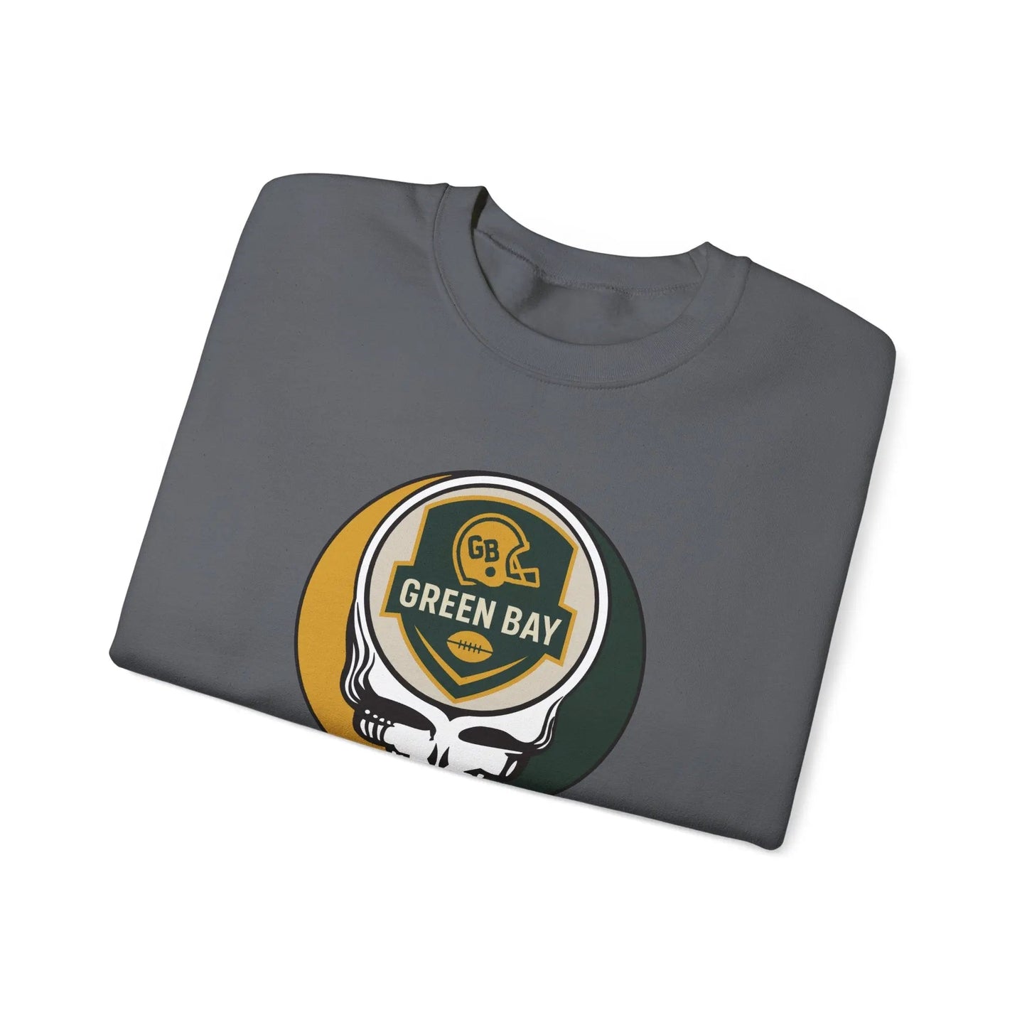 Green Bay Packers Grateful Dead Stealie Crewneck Sweatshirt The Gridiron Collection