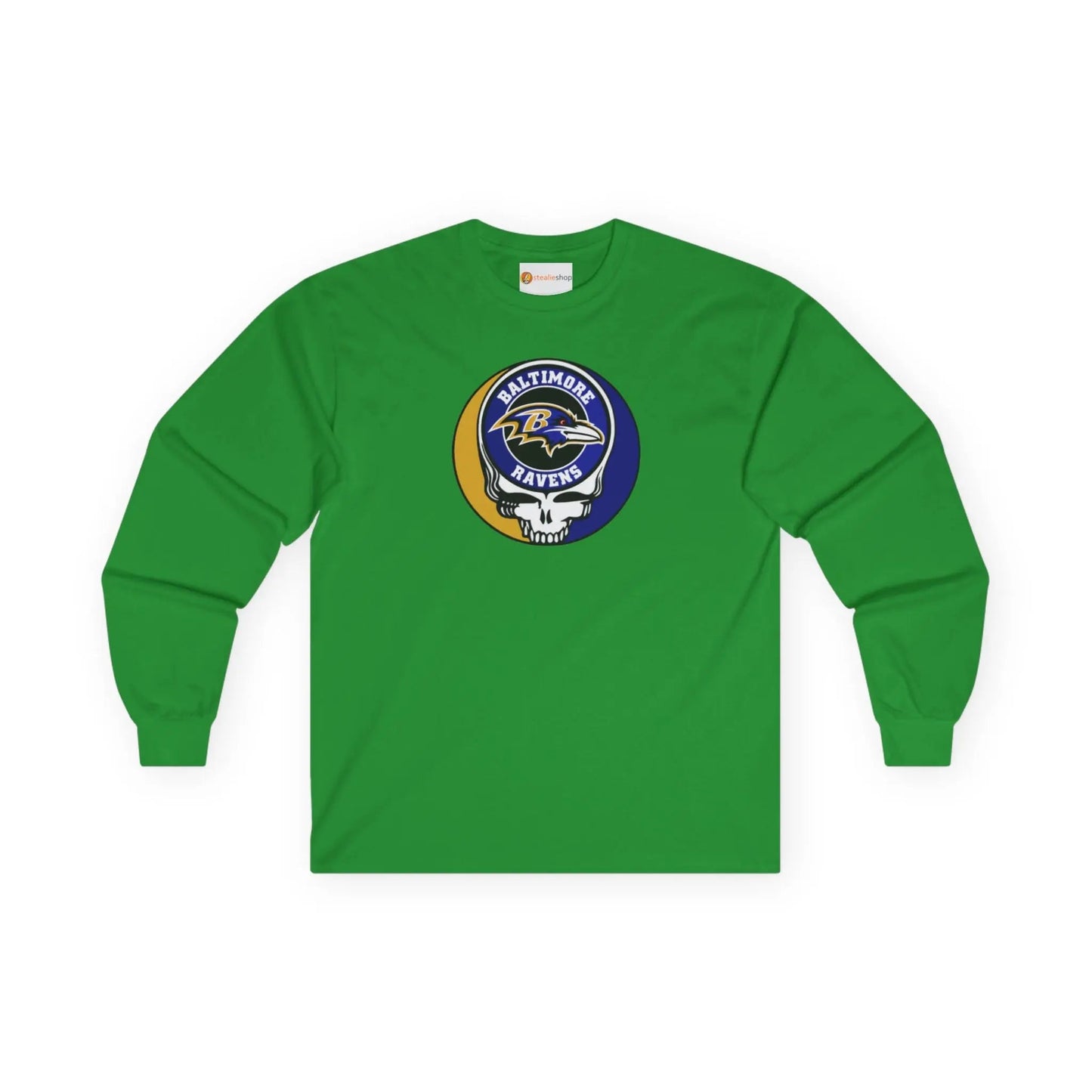 Baltimore Ravens Grateful Dead Long Sleeve Ultra-Cotton Tee The Gridiron Collection