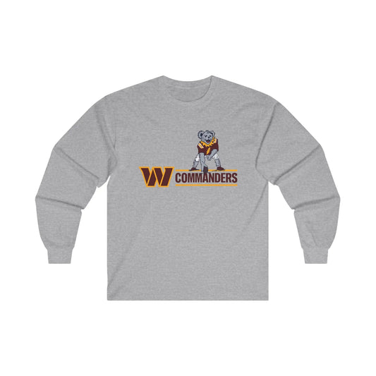 Washington Commanders Dancing Bear Long Sleeve Tee Ultra-Cotton The Gridiron Collection