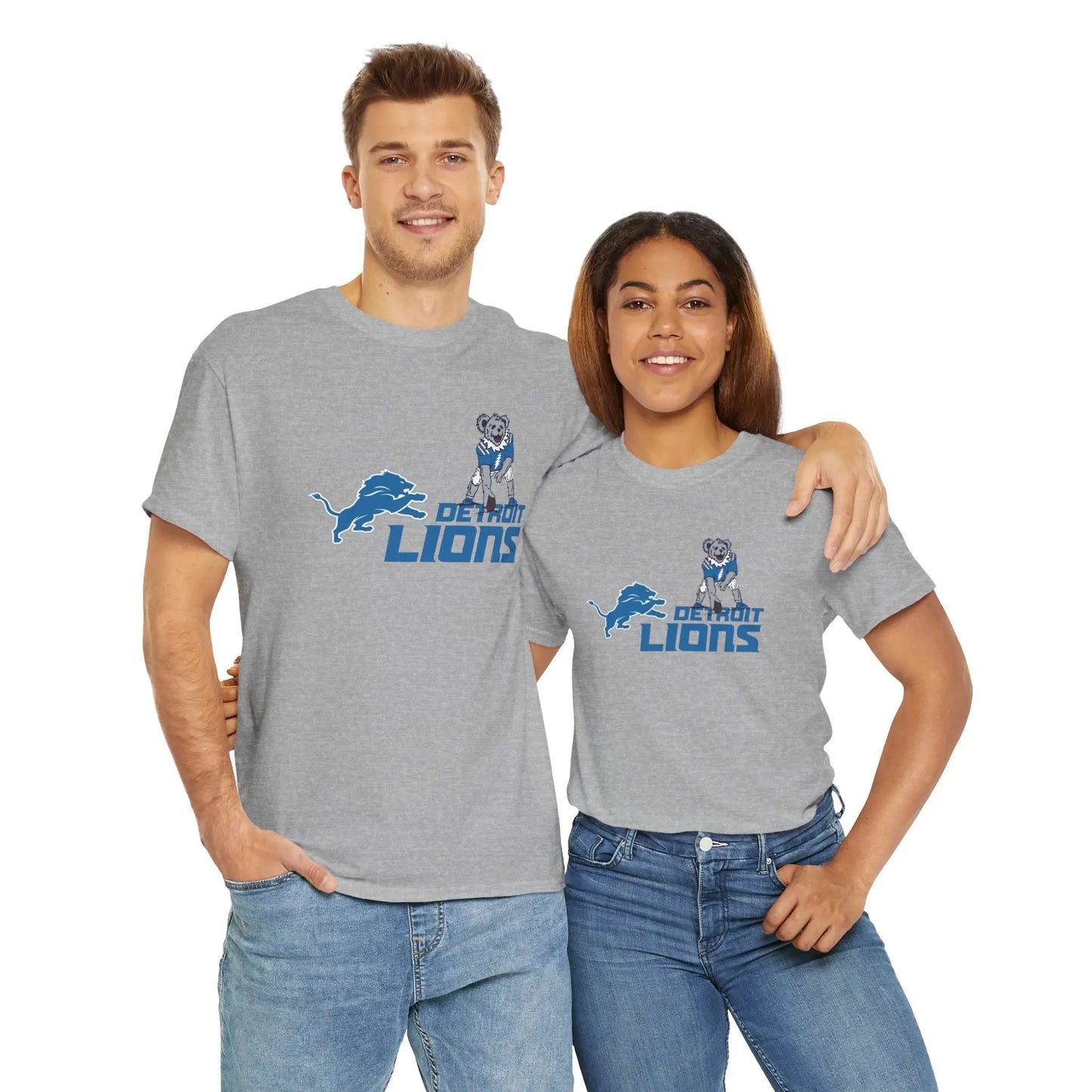 Detroit Lions Dancing Bear Grateful Dead T-Shirt NFL The Gridiron Collection