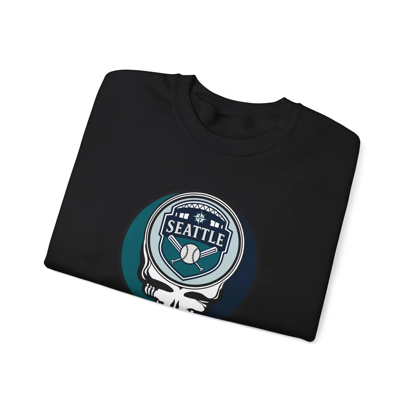 Grateful Dead Stealie Unisex Heavy Blend Crewneck Sweatshirt The Ballpark Collection Seattle Baseball Edition MLB