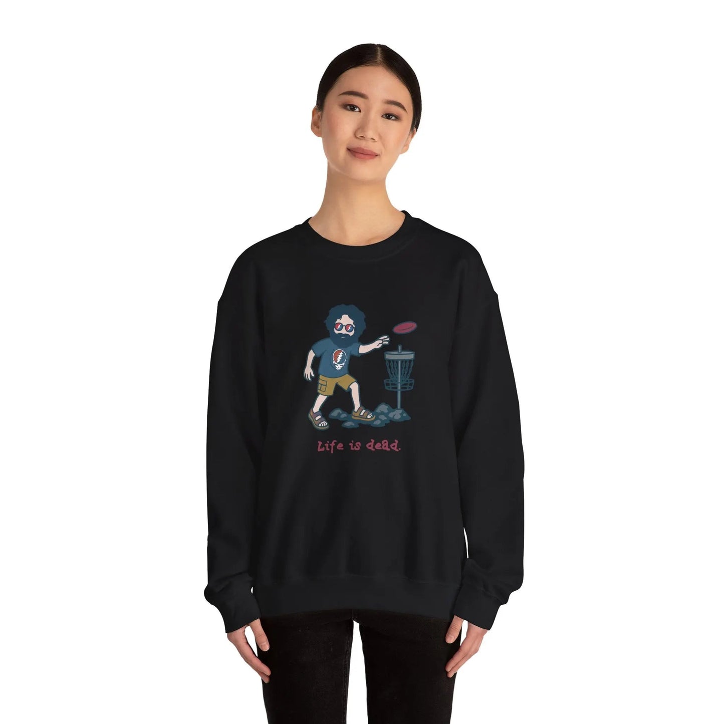 Disc Golfin' Jerry Life is dead Crewneck Sweatshirt