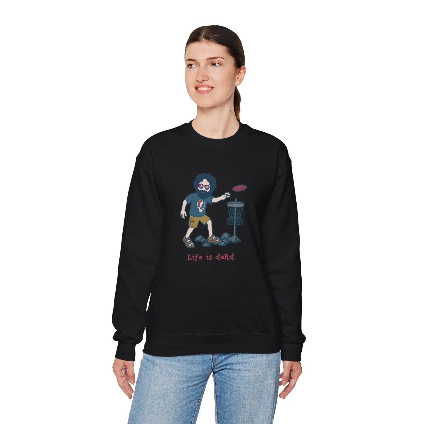Disc Golfin' Jerry Life is dead Crewneck Sweatshirt