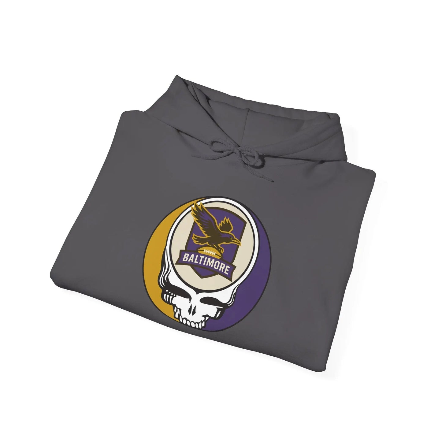 Baltimore Ravens Stealie Grateful Dead Hooded Sweatshirt The Gridiron Collection