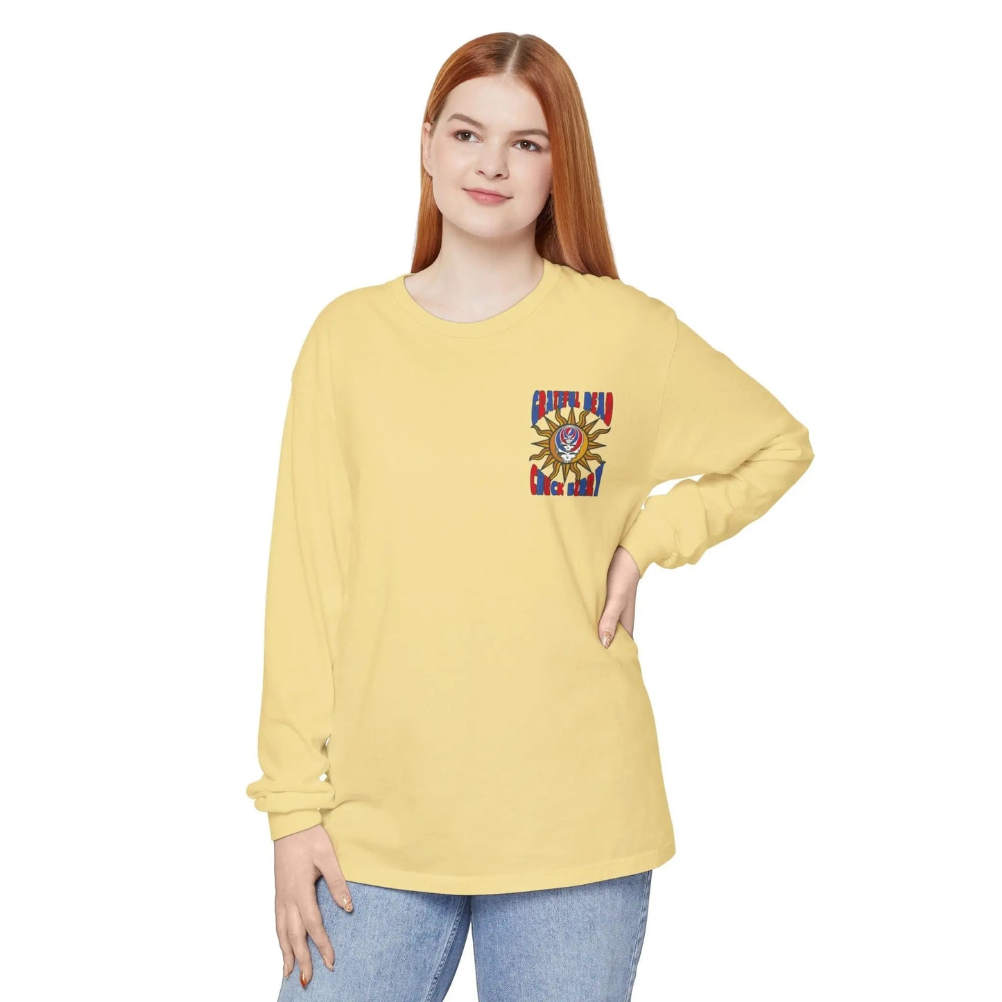 Grateful Dead and Chuck Berry Two-Sided Garment-Dyed Long Sleeve Tee Vineyard Collection