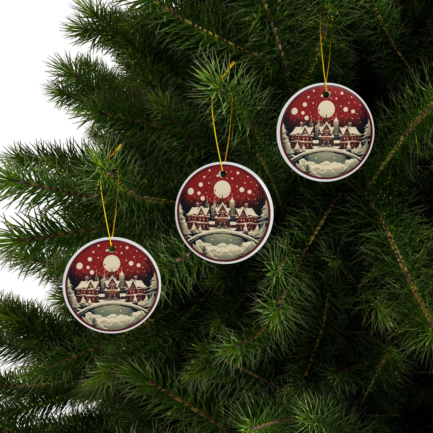 Christmas Ceramic Ornaments (1pc, 3pcs, 5pcs, 10pcs)