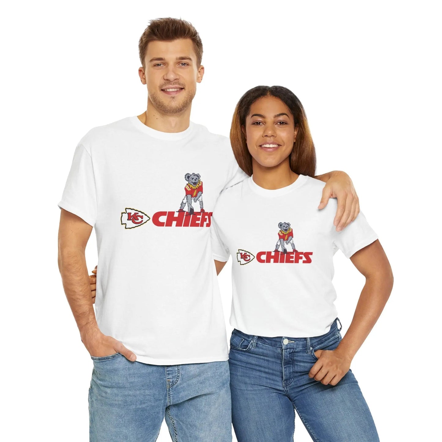 Kansas City Chiefs Dancing Bear Grateful Dead T-Shirt The Gridiron Collection