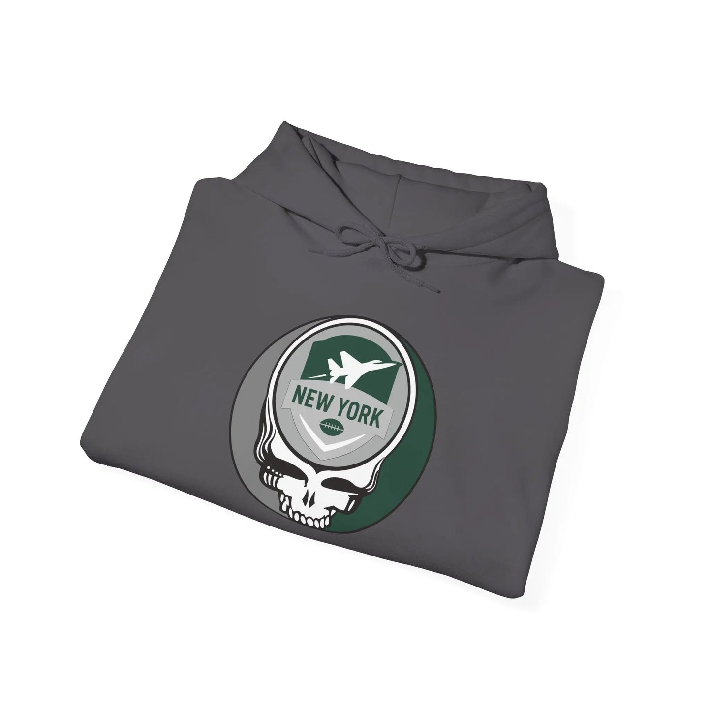 New York Jets Stealie Hoodie Grateful Dead Hooded Sweatshirt The Gridiron Collection