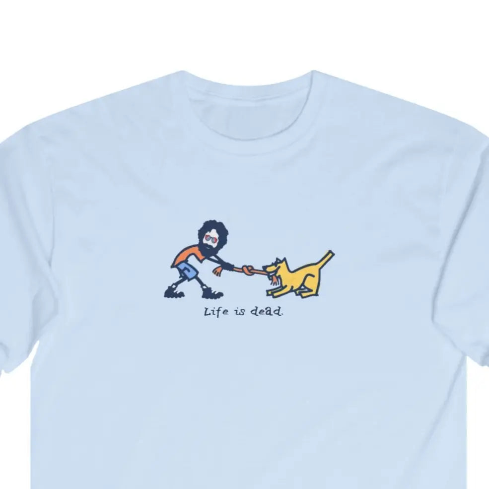 Grateful Dead Ultra-Cotton Long Sleeve Tee Life is dead. Jerry and His Best Friend