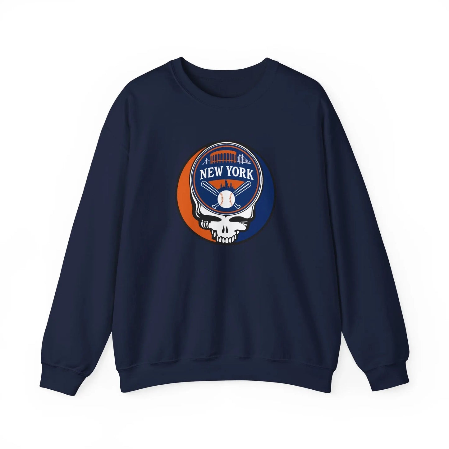 Grateful Dead Stealie Crewneck Sweatshirt Unisex Heavy Blend MLB The Ballpark Collection