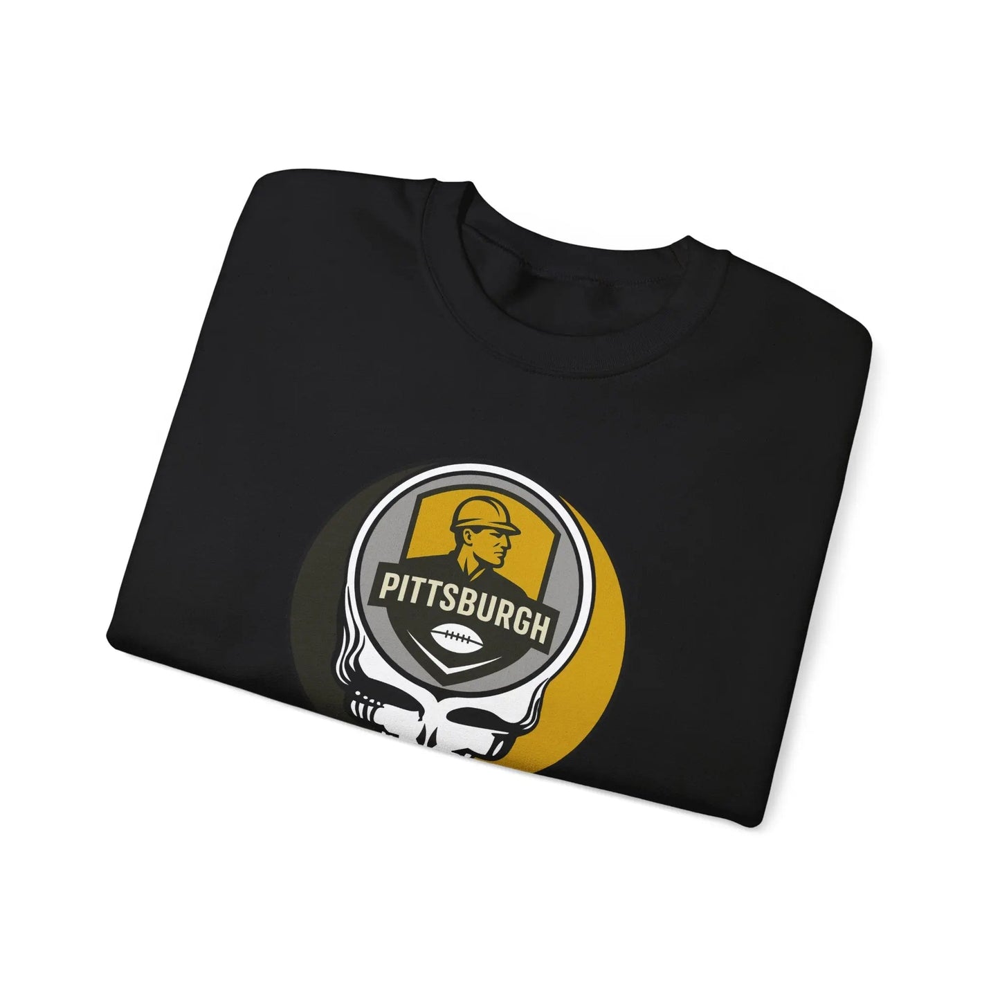 Grateful Dead Stealie Crewneck Sweatshirt Unisex Heavy Blend NFL The Gridiron Collection Pittsburgh Steelers
