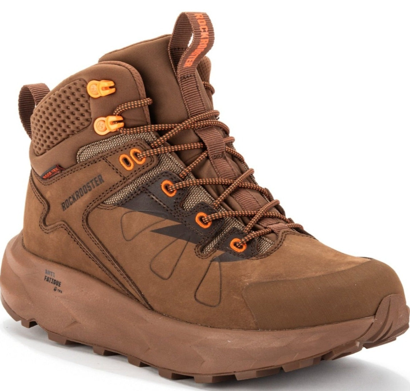Brown 6 Inch Waterproof Hiking Boots with VIBRAM® Outsole Farmington ROCKROOSTER