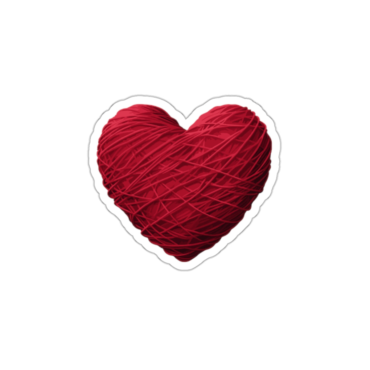 Valentine's Day Red heart shape Kiss-Cut Stickers
