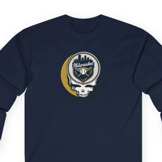 Classic Stealie Long Sleeve Tee Milwaukee Baseball Edition The Ballpark Collection MLB