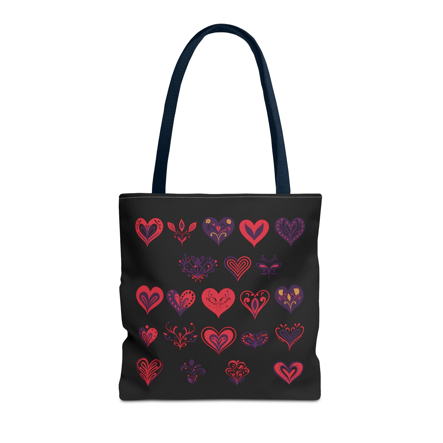 Valentine's black Tote Bag (AOP)