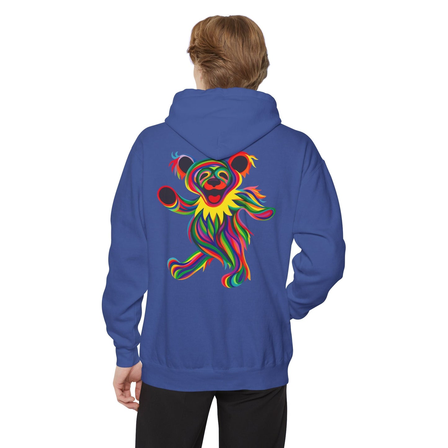 Tie-Dye Two-Sided Unisex Garment-Dyed Hoodie Bear Vineyard Collection