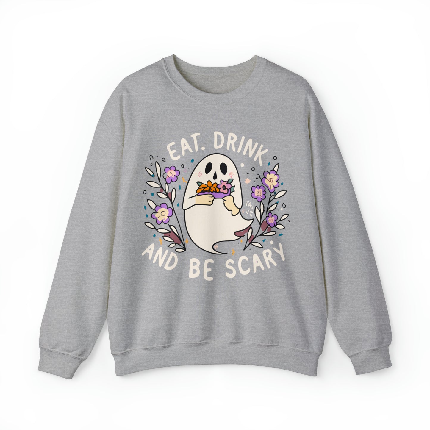 Halloween Eat, Drink and Be Scary Spooky Sweatshirt, Spooky Season Halloween Sweatshirt, Winter Sweatshirt, Spooky Sweatshirt, Halloween Gifts