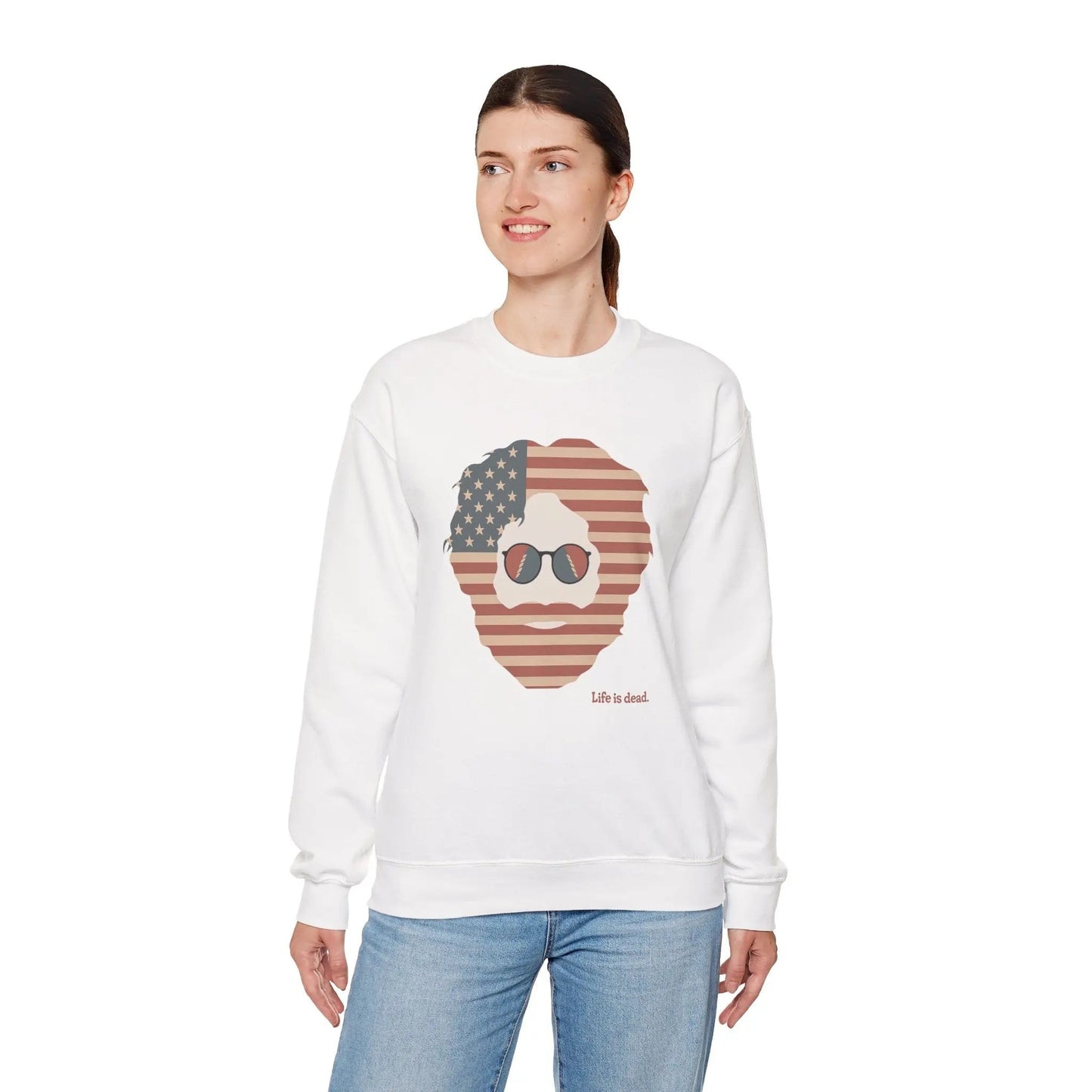 Stars & Stripes Jerry Life is dead Crewneck Sweatshirt