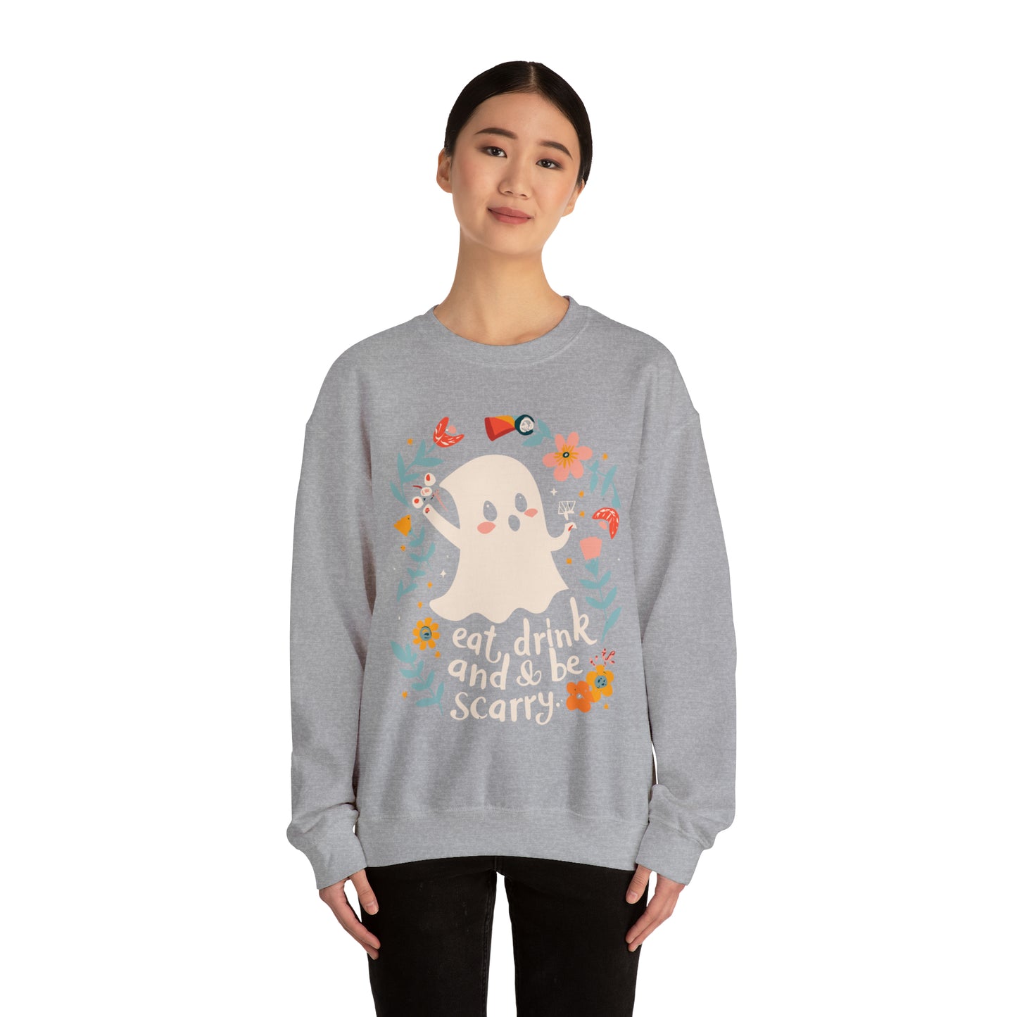 Spooky Eat, Drink and Scary Halloween Sweatshirt, Spooky Season Halloween Sweatshirt, Halloween Costume, Spooky Sweatshirt, Halloween Gifts