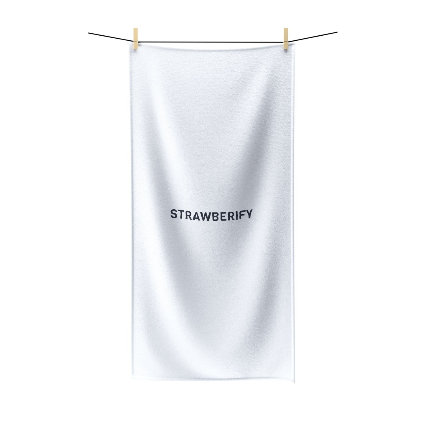 Customized Polycotton Towel - 'STRAWBERIFY' Design for Beach or Gym
