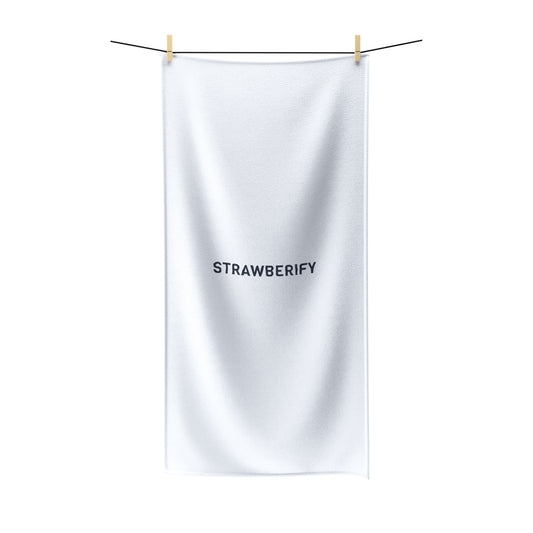 Polycotton Towel STRAWBERIFY Design for Beach or Gym
