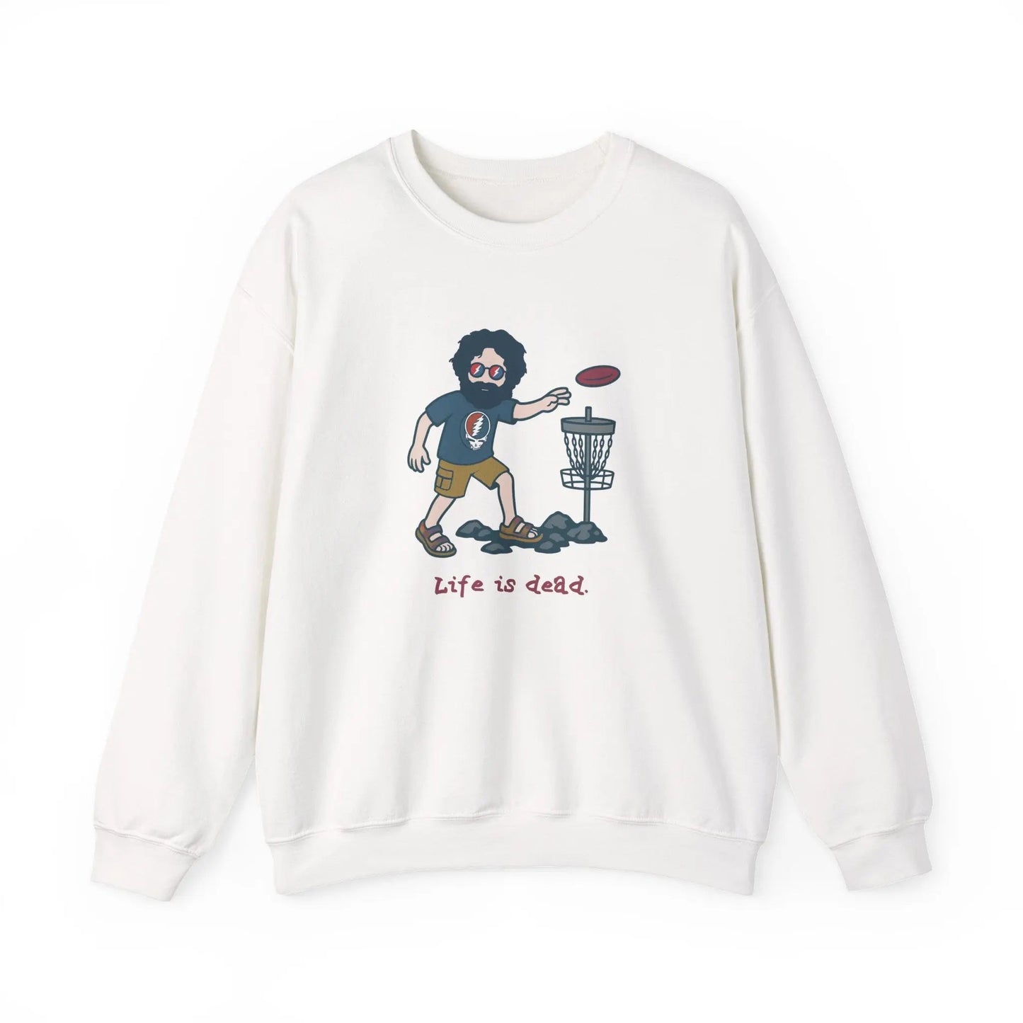 Disc Golfin' Jerry Life is dead Crewneck Sweatshirt