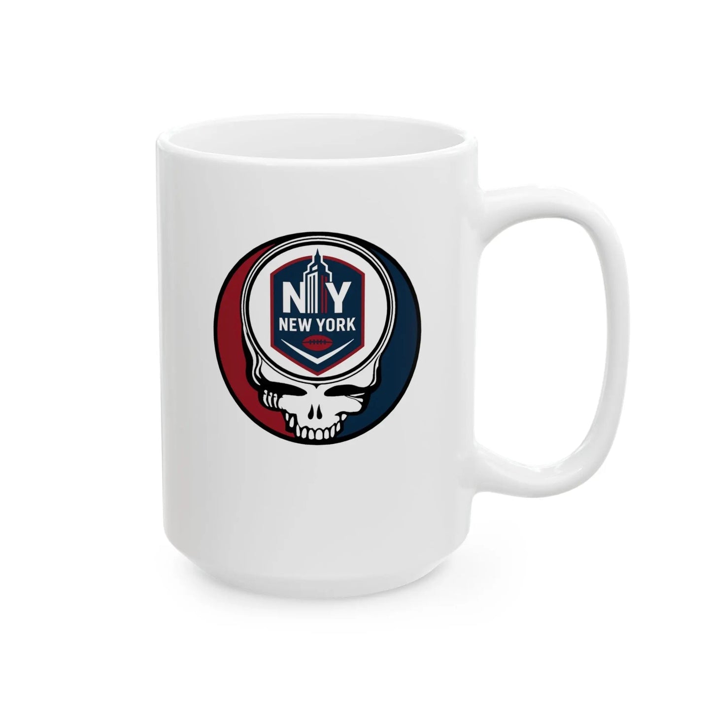 New York Giants Stealie Ceramic Coffee Mug Durable White Ceramic NFL