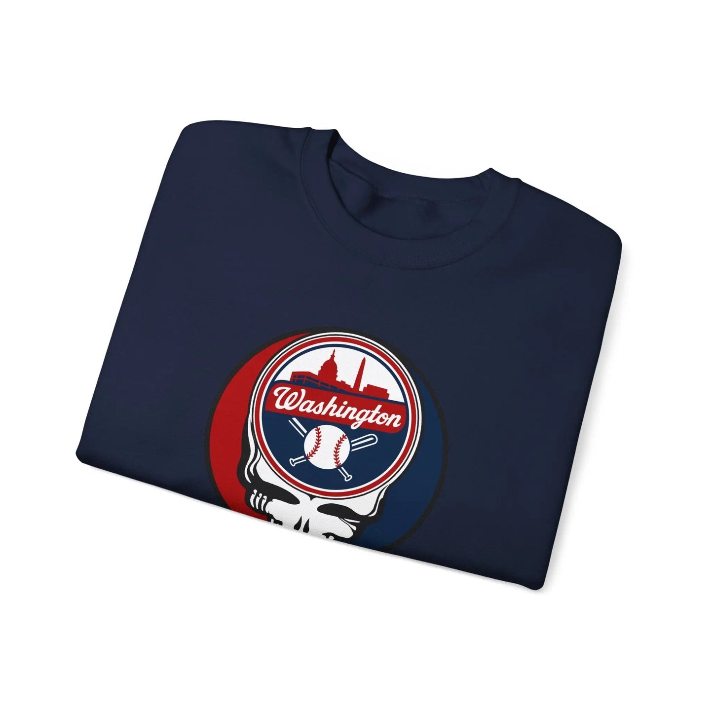 Washington Baseball Edition Grateful Dead Stealie Crewneck Sweatshirt The Ballpark Collection