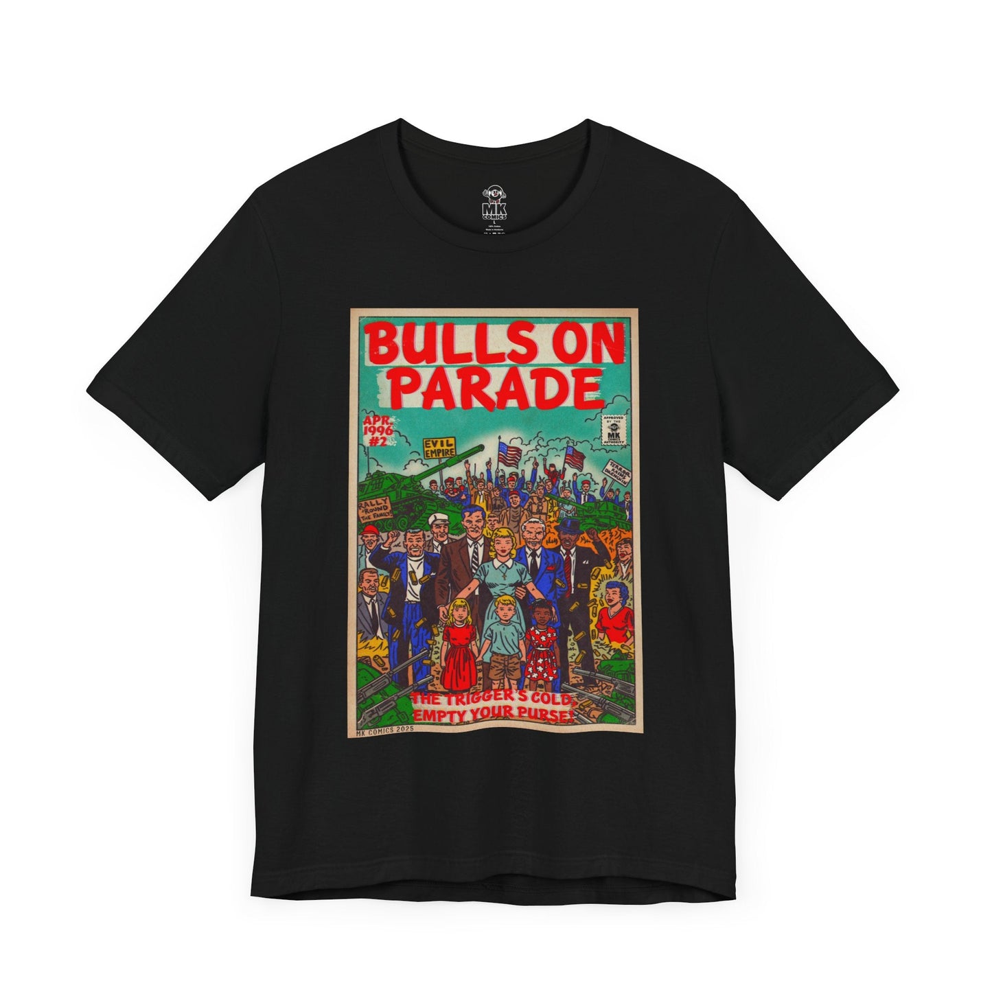 Jersey Short Sleeve Tee Lightweight Airlume Cotton Bulls Parade Bella+Canvas