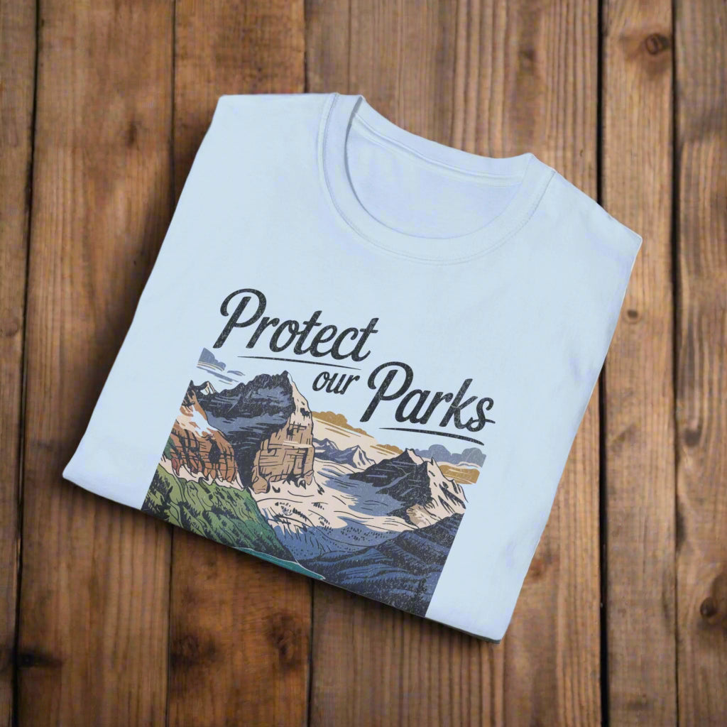 Protect Our Parks Glacier National Park Unisex Fit Soft T-Shirt