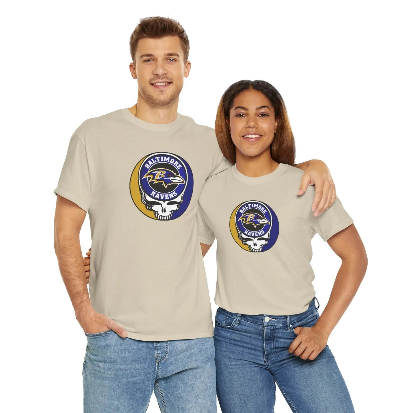 Baltimore Ravens Grateful Dead T-Shirt Steal Your Face Artwork