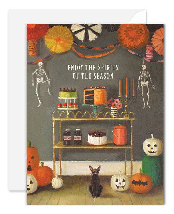 Enjoy The Spirits Of The Season Halloween Card 4.25'x5.5' A2 Quirks!
