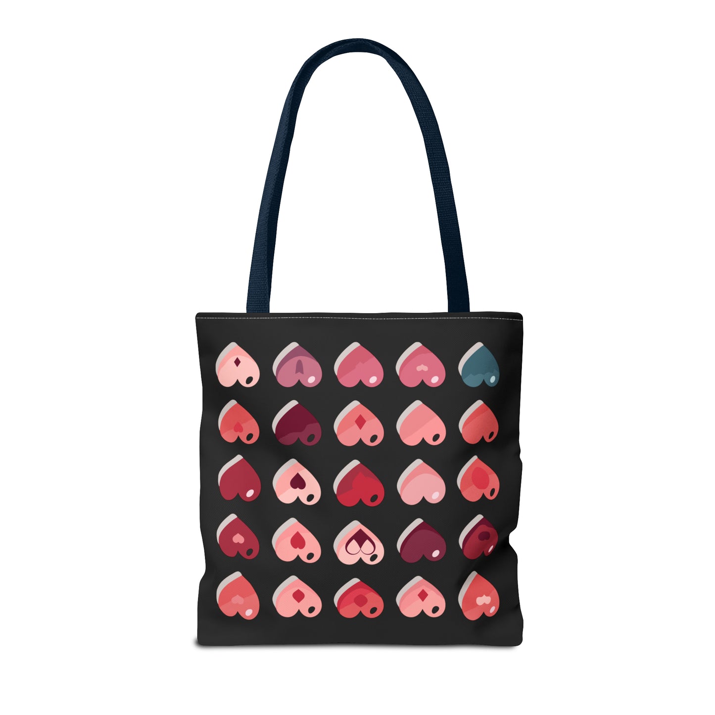 Valentine's black Tote Bag (AOP)