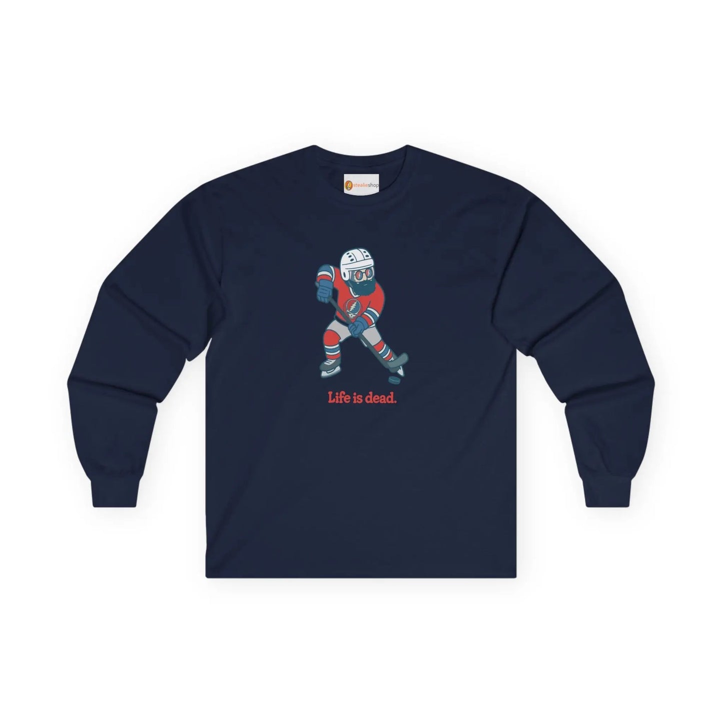 Grateful Dead Eco-Friendly Ultra-Cotton Long Sleeve Tee Life is Dead Slapshot Jerry