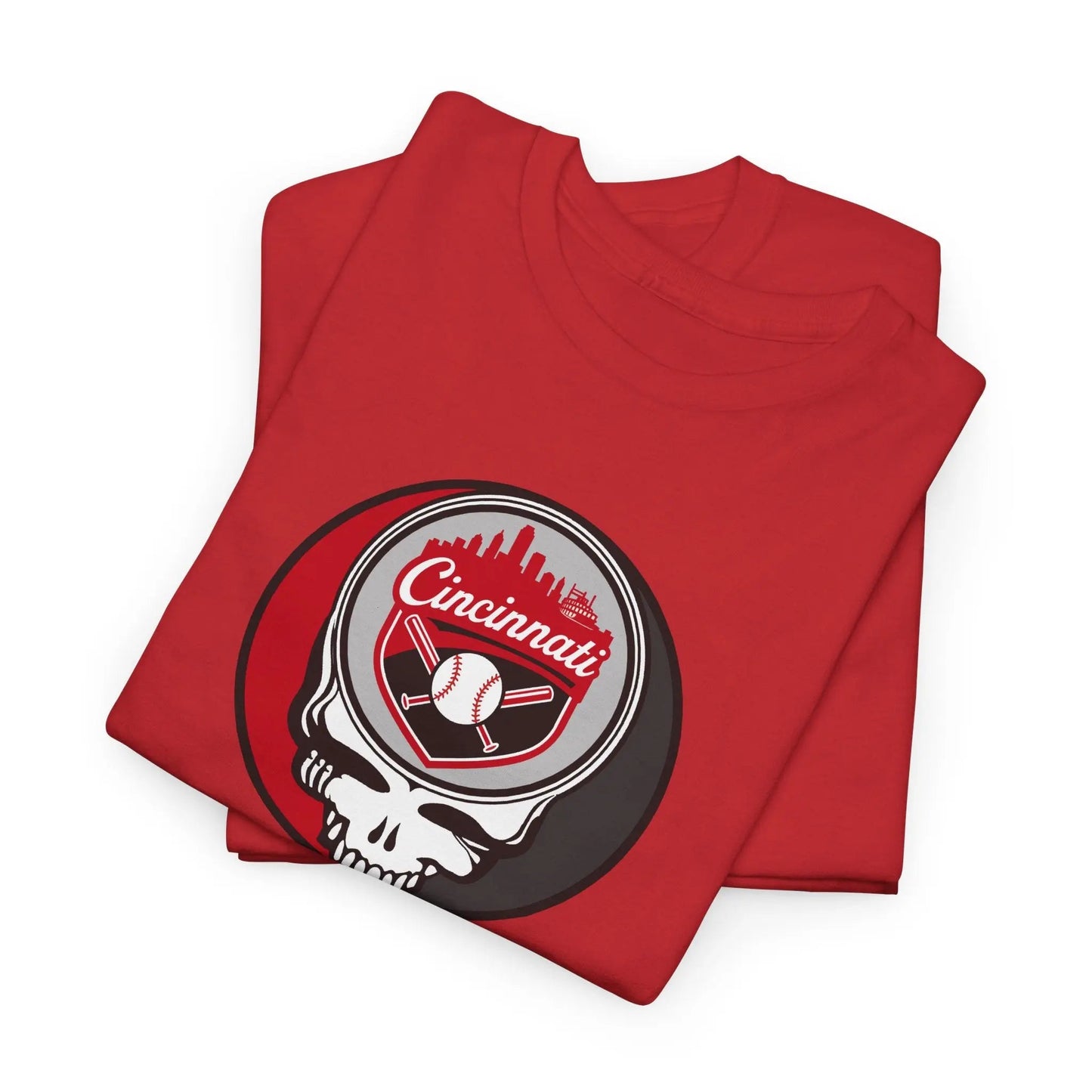 Grateful Dead Steal Your Face Cincinnati Baseball Edition T-Shirt MLB