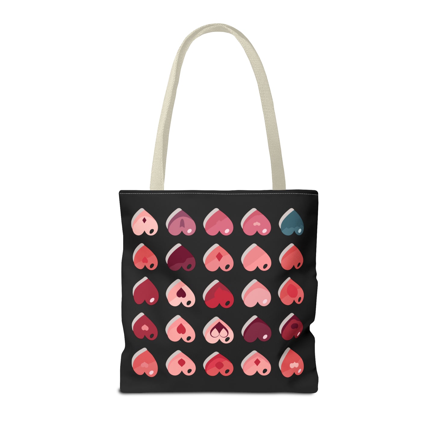 Valentine's black Tote Bag (AOP)