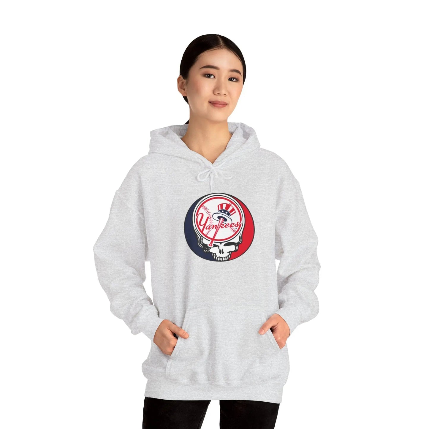 Grateful Dead Unisex Heavy Blend Hoodie MLB The Ballpark Collection New York Baseball Edition
