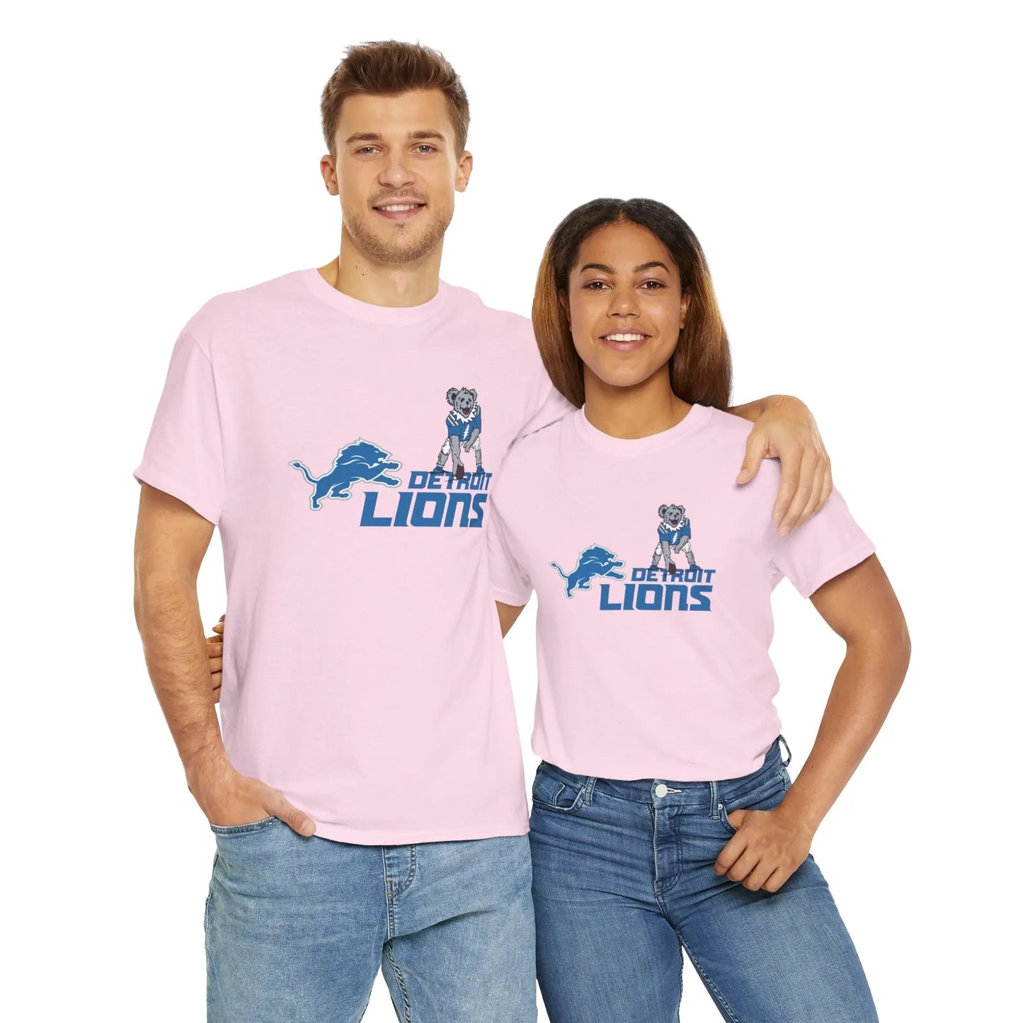 Detroit Lions Dancing Bear Grateful Dead T-Shirt NFL The Gridiron Collection